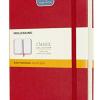 Moleskine - Classic Notebook Expanded, Taccuino A Righe, Copertina Rigida E Chiusura Ad Elastico, Formato Large 13 X 21 Cm, Colore Rosso Scarlatto, 400 Pagine