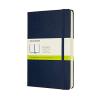 Moleskine - Classic Notebook Expanded, Taccuino con Pagine Bianche, Copertina Rigida e Chiusura ad Elastico, Formato Large 13 x 21 cm, Colore Blu Zaffiro, 400 Pagine