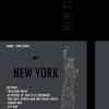 New York Visula Notebook. Black Night