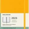 Moleskine Agenda Settimanale 2023, Agenda Settimanale 12-mesi, Copertina Rigida, Formato Large 13 X 21 Cm, Colore Arancione